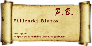 Pilinszki Bianka névjegykártya